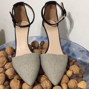 Club Monaco 🇲🇨Blk.Suede and GreyFlannel poinToe